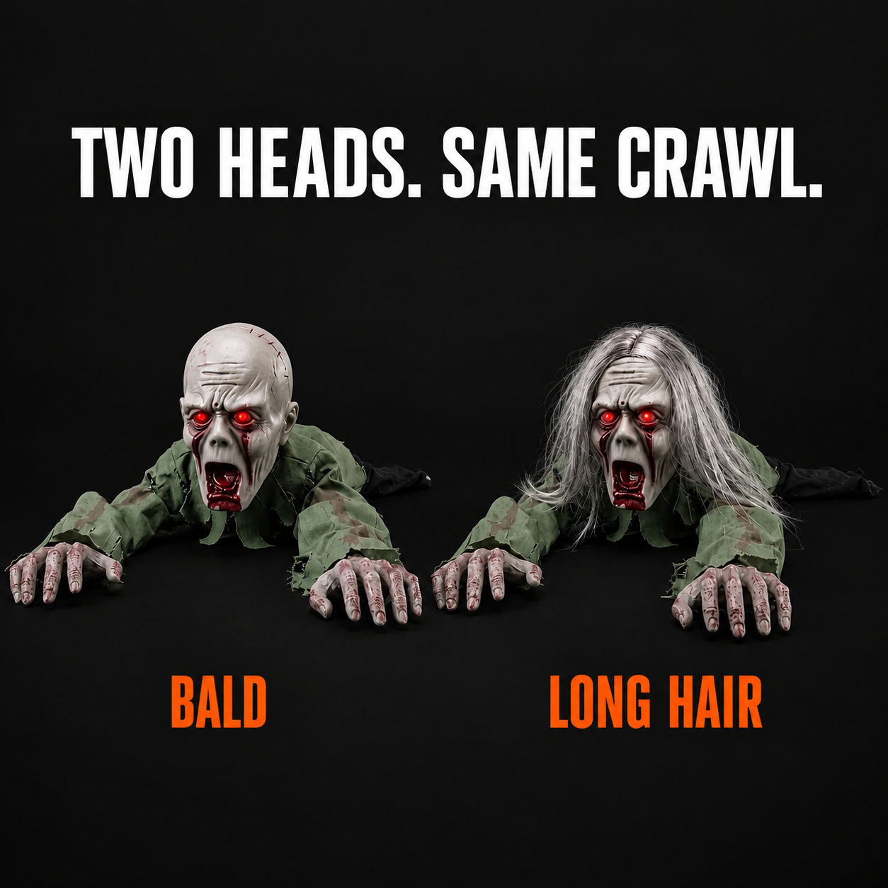 Crawling zombie animatronic
