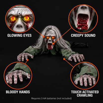 Crawling zombie animatronic