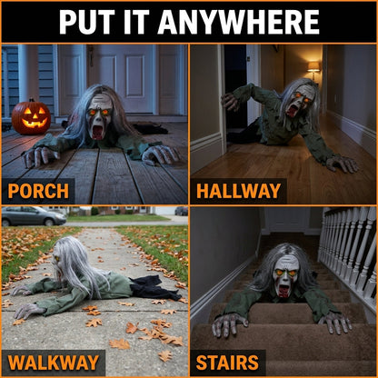 Crawling zombie animatronic
